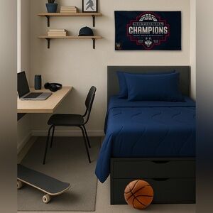 TWIN REST Evercool Cooling Comforter Blanket Hot Sleeper Navy Christmas Gift